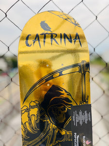 TABLA CATRINA DORADA MUERTE