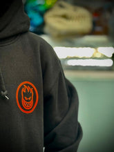 Load image into Gallery viewer, HOODIE SPITFIRE CLASSIC SWIRL BLK/ORG