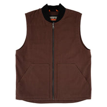 Cargar imagen en el visor de la galería, BUILT TO GRIND VEST WORK TOP CHOCOLATE INDEPENDENT