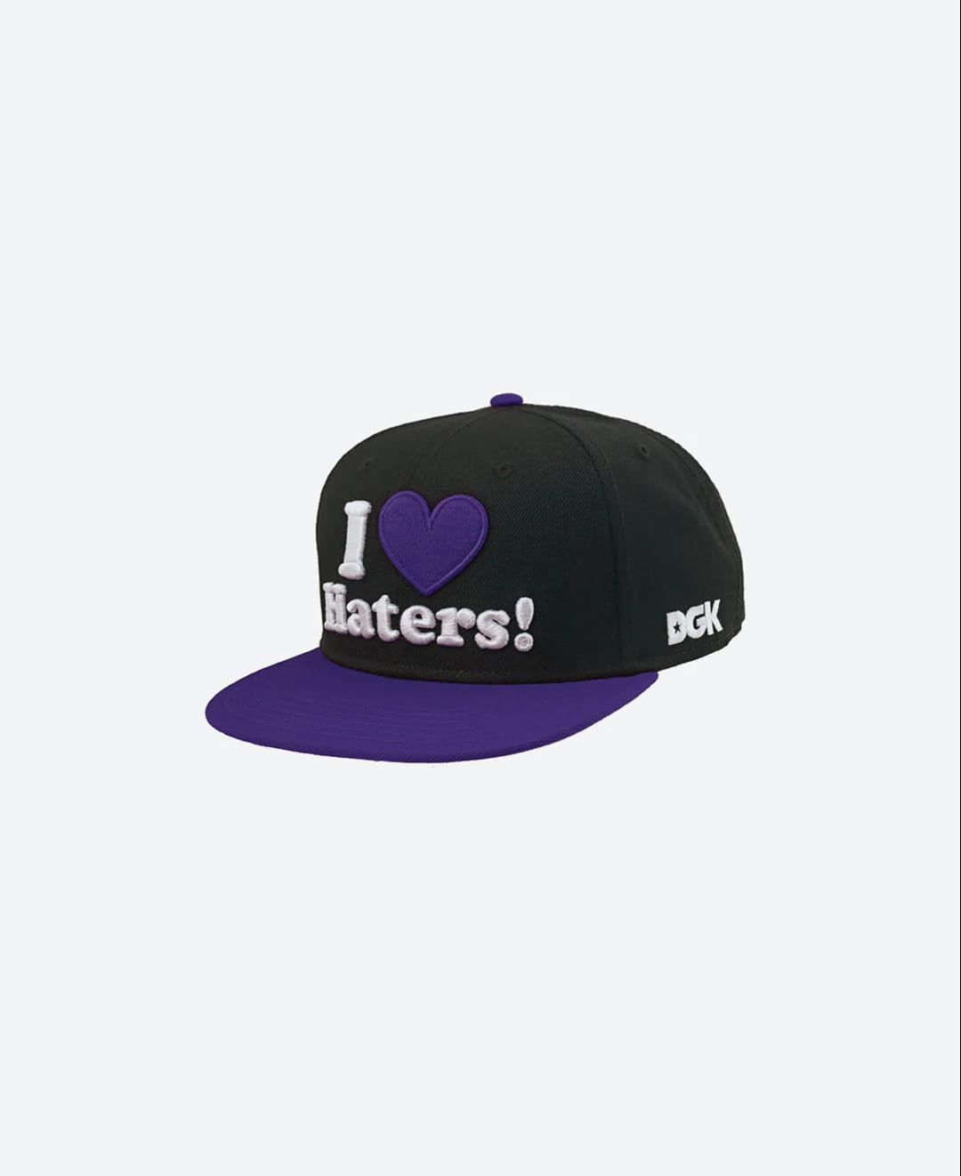 Purple I Love Haters Hat Dgk DGK Hat Haters Snapback Black