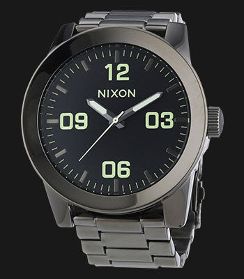 NIXON CORPORAL SS POLISHED GUNMETAL LUM
