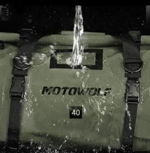 Load image into Gallery viewer, MALETA Impermeable Motowolf Viaje Motos VERDE