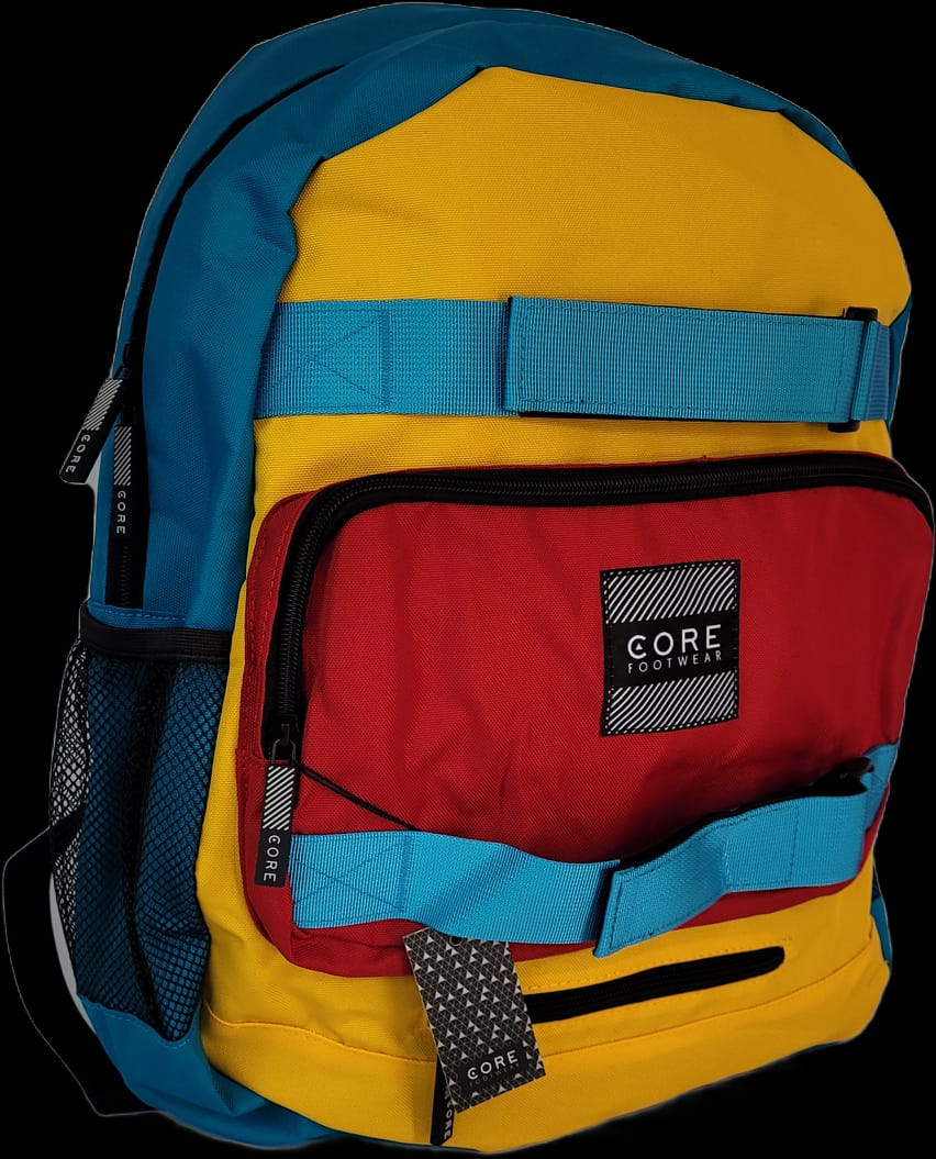 MOCHILA CORE PORTASKATE AZUL/ROJO/AMARILLO