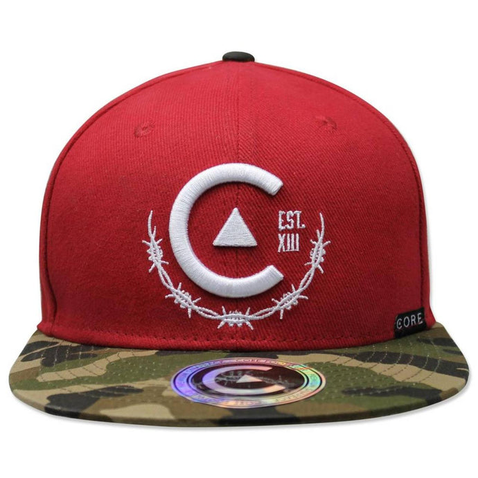 GORRA CORE MILITAR CON ROJO