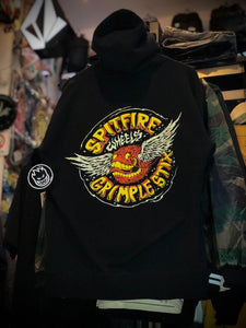 HOODIE SPITFIRE FLYING GRIMPLE BLK