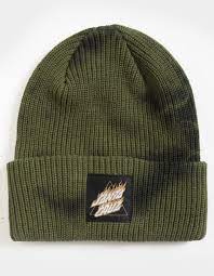 BEANIE SANTA CRUZ FLAMED NOT A DOT GREEN