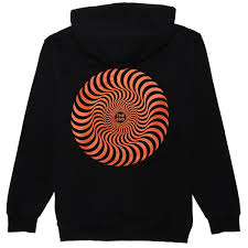 HOODIE SPITFIRE CLASSIC SWIRL BLK/ORG