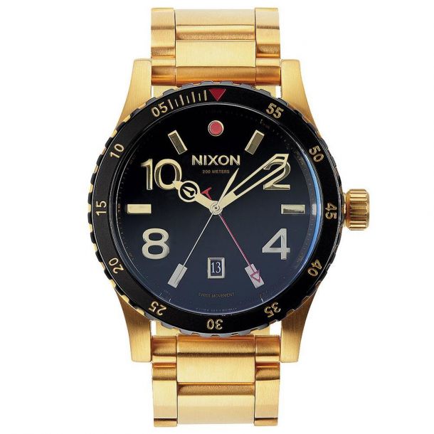 NIXON DIPLOMAT　SS Relógio Nixon Diplomat SS A277000 *Polished Gunmetal / GMT