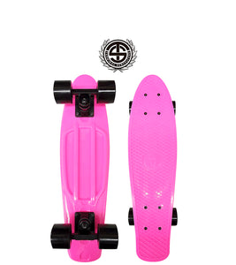 Patineta Cruiser Fish Skateboards 22 In Fucsia con Negro